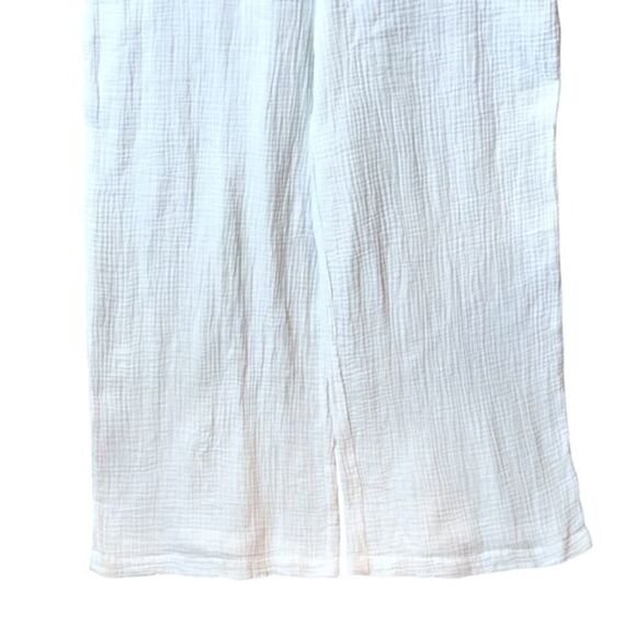 L Space Stacie Jumpsuit Cream Cotton Breezy Beach Wide Leg Vacation L NWT - Picture 8 of 14